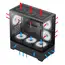 8 - Case mATX GAMEMAX Vista MB, w/o PSU, 0.6mm, Front&Side Tempered Glass...