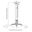 9 - Ceiling/Wall Mount Reflecta, "TAPA" Universal Black, 430-650mm,...