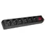 4 - Surge Protector 6 Sockets, 1.8m, Sven Optima, BLACK, Retail color...