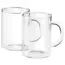 2 - Glass cups DeLongh DLSC320