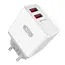 2 - Wall Charger XO + Type-C Cable, 2USB, Q.C3.0 18W, L67, White